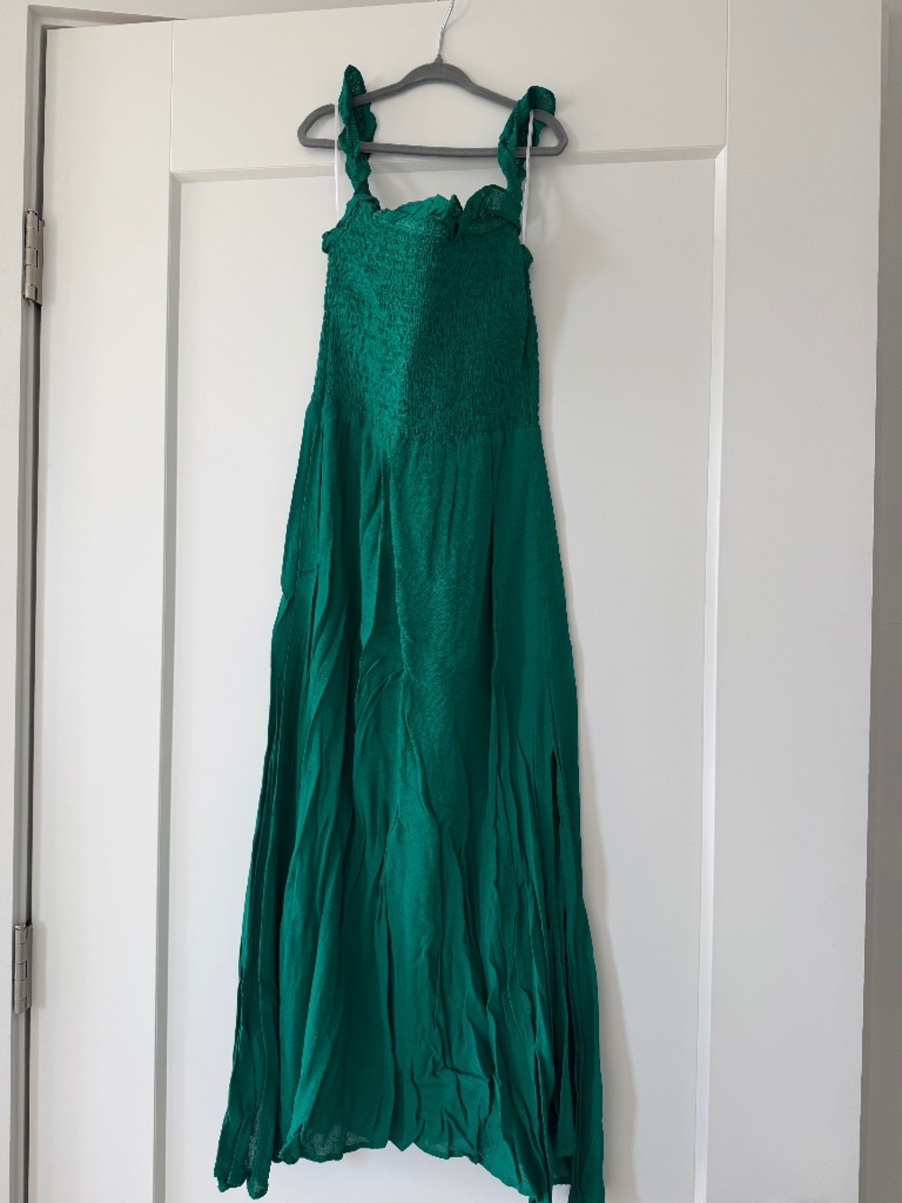 Reformation Dress Green Side Slit
